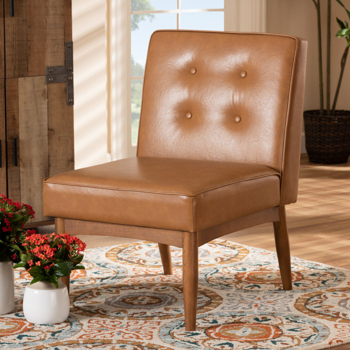 Corrigan Studio® Bopp Tufted Upholstered Parsons Chair in Tan | Wayfair